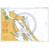 British Admiralty Nautical Chart 4956: Thetis Island to/a Nanaimo